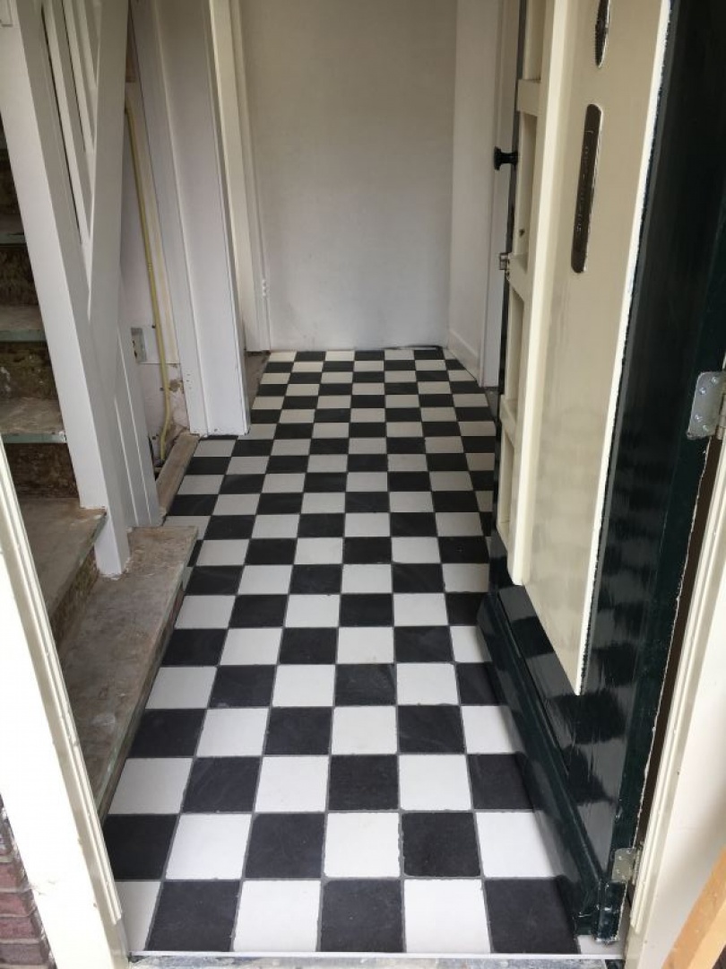 Rustieke vloer dambord